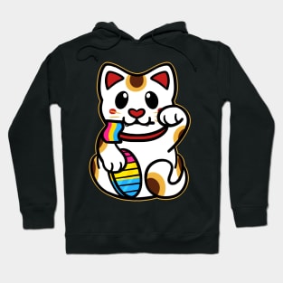 LGBTQ+ Pride Lucky Cat - Pansexual Hoodie